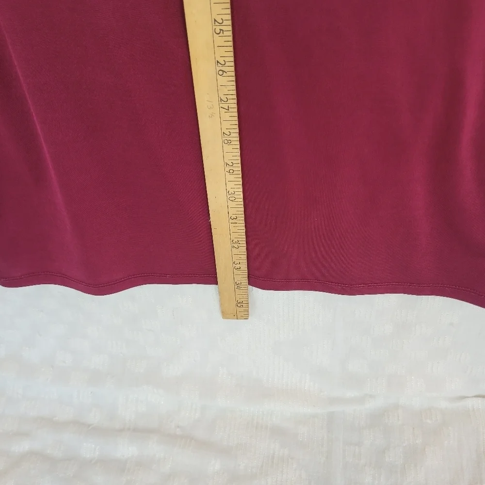 H&M burgundy scoop neck drape front sleeveless dress Y2K indie sleaze slinky L - Picture 5 of 9
